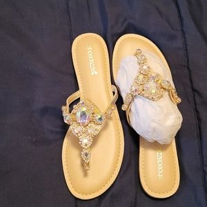 Delisa Embellished Thong Sandal